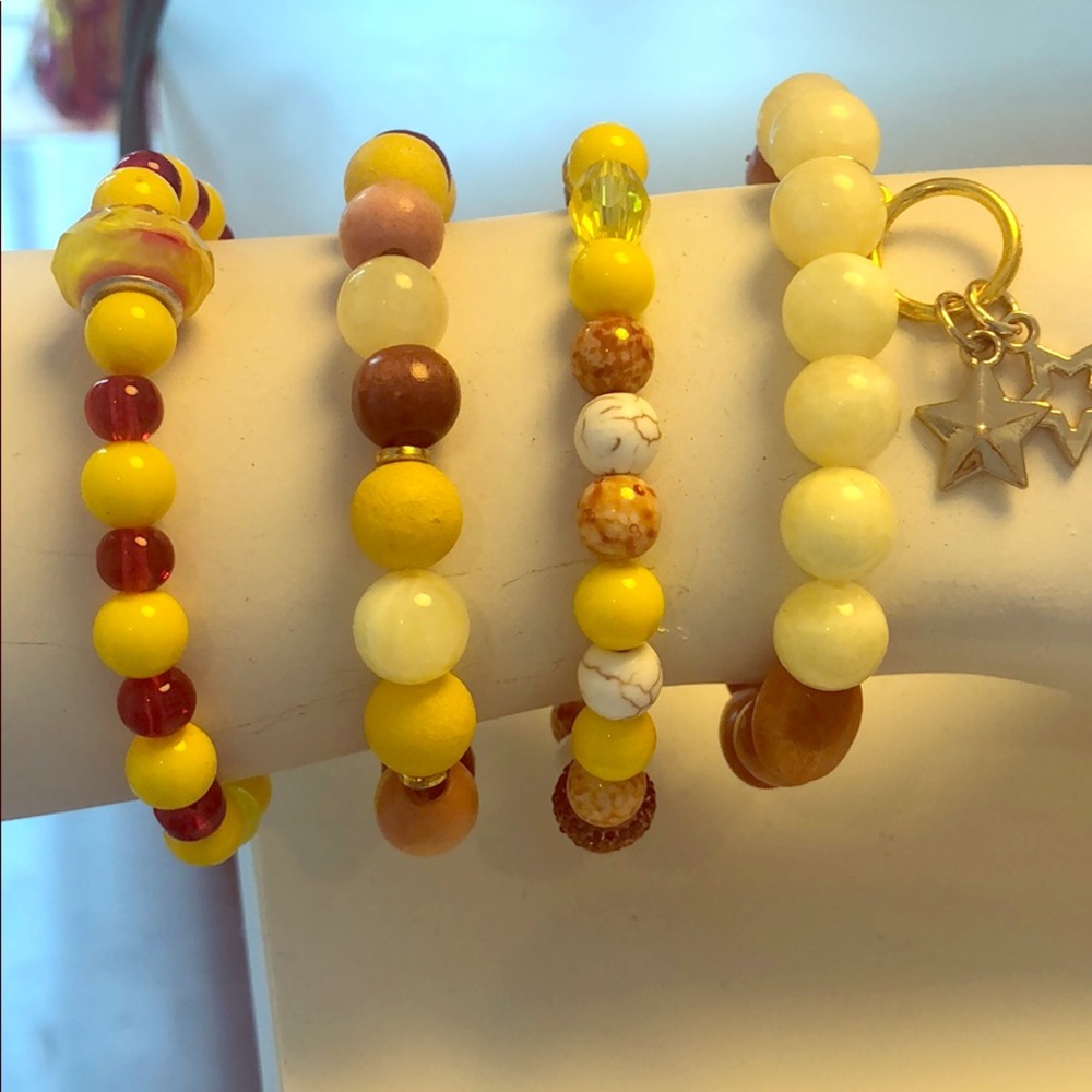 Boho bracelet stack of 4